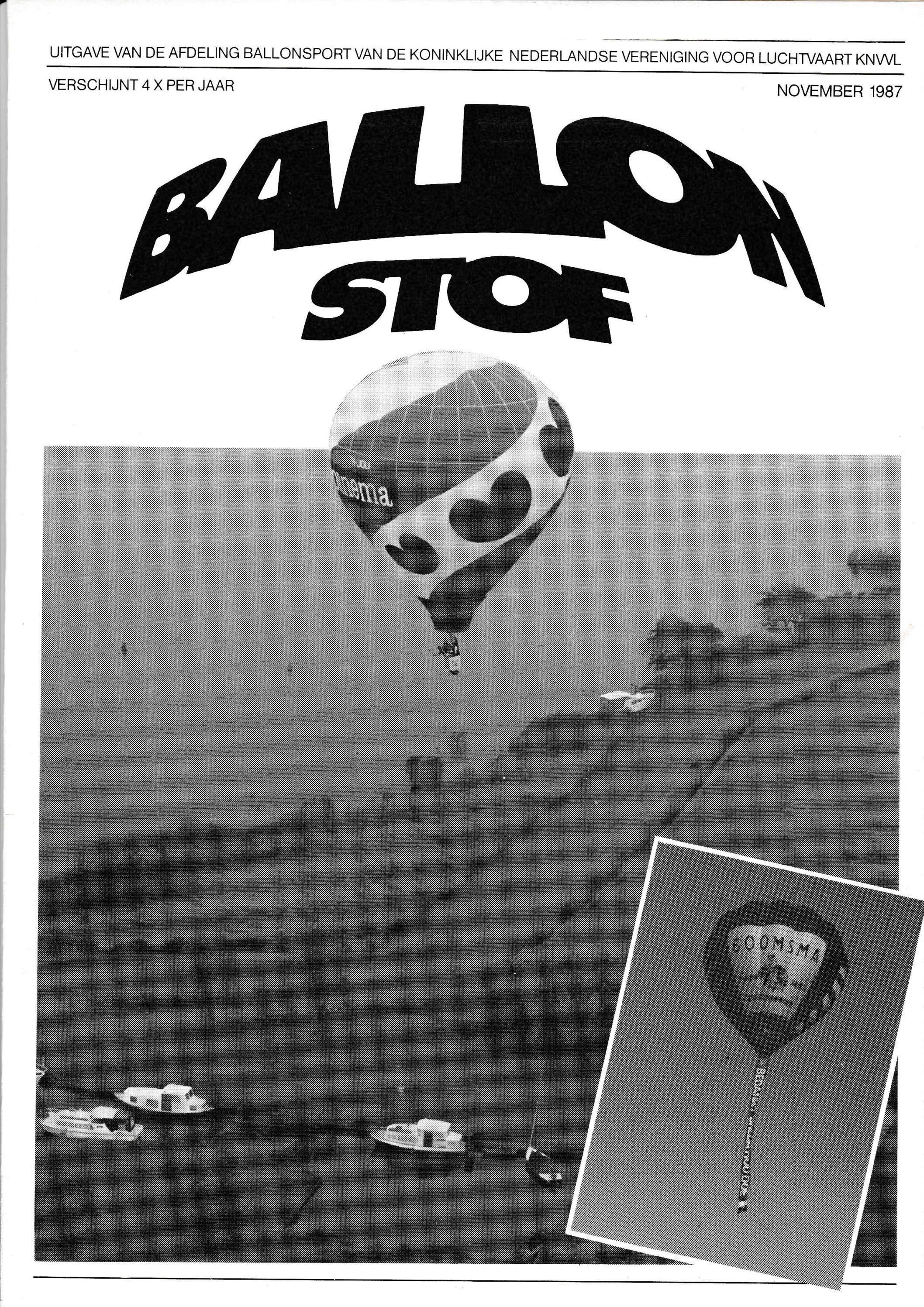 Ballonstof november 1987 by Koninklijke Nederlandse Vereniging voor ...