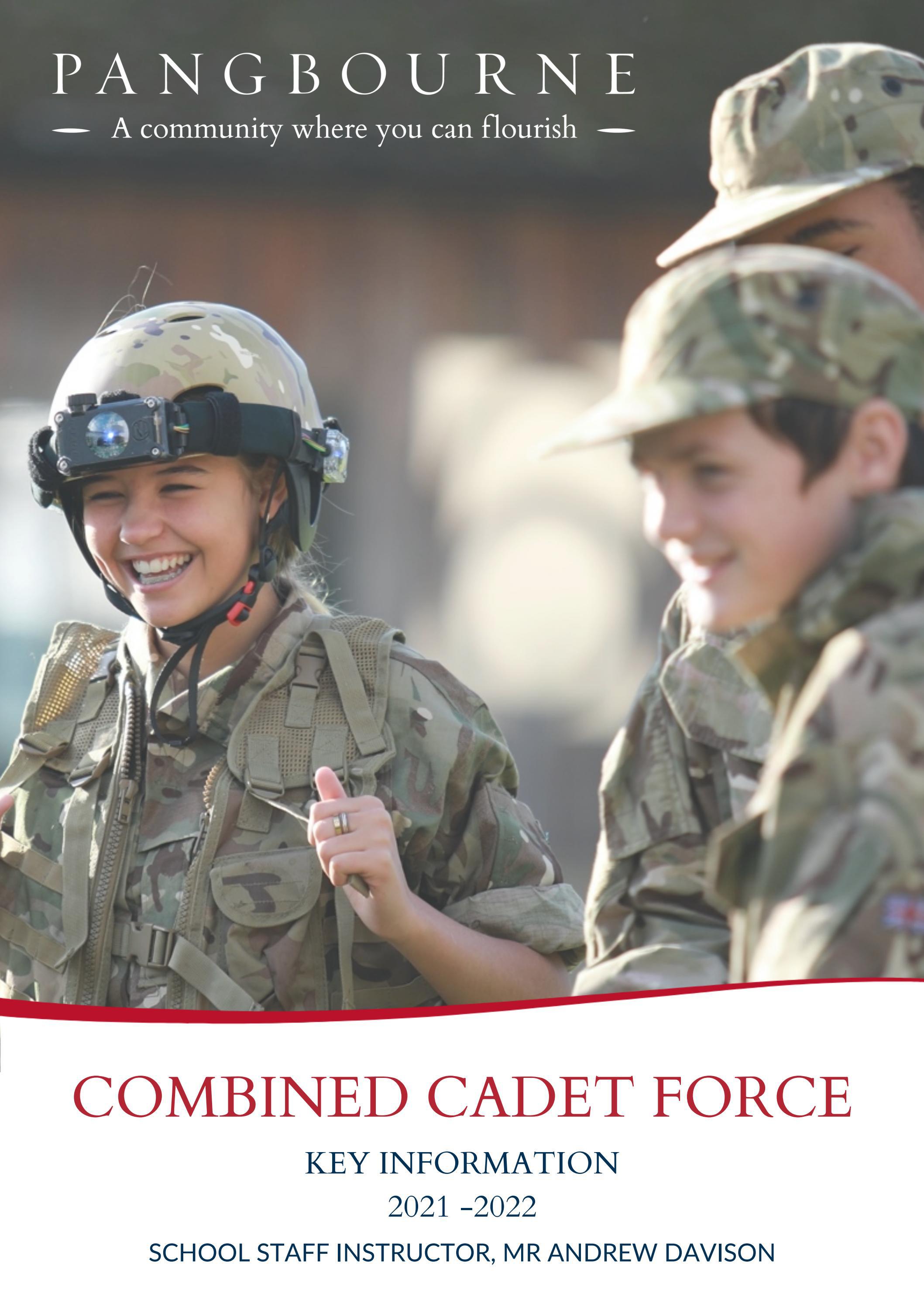 Pangbourne College Combined Cadet Force Key Information by Pangbourne