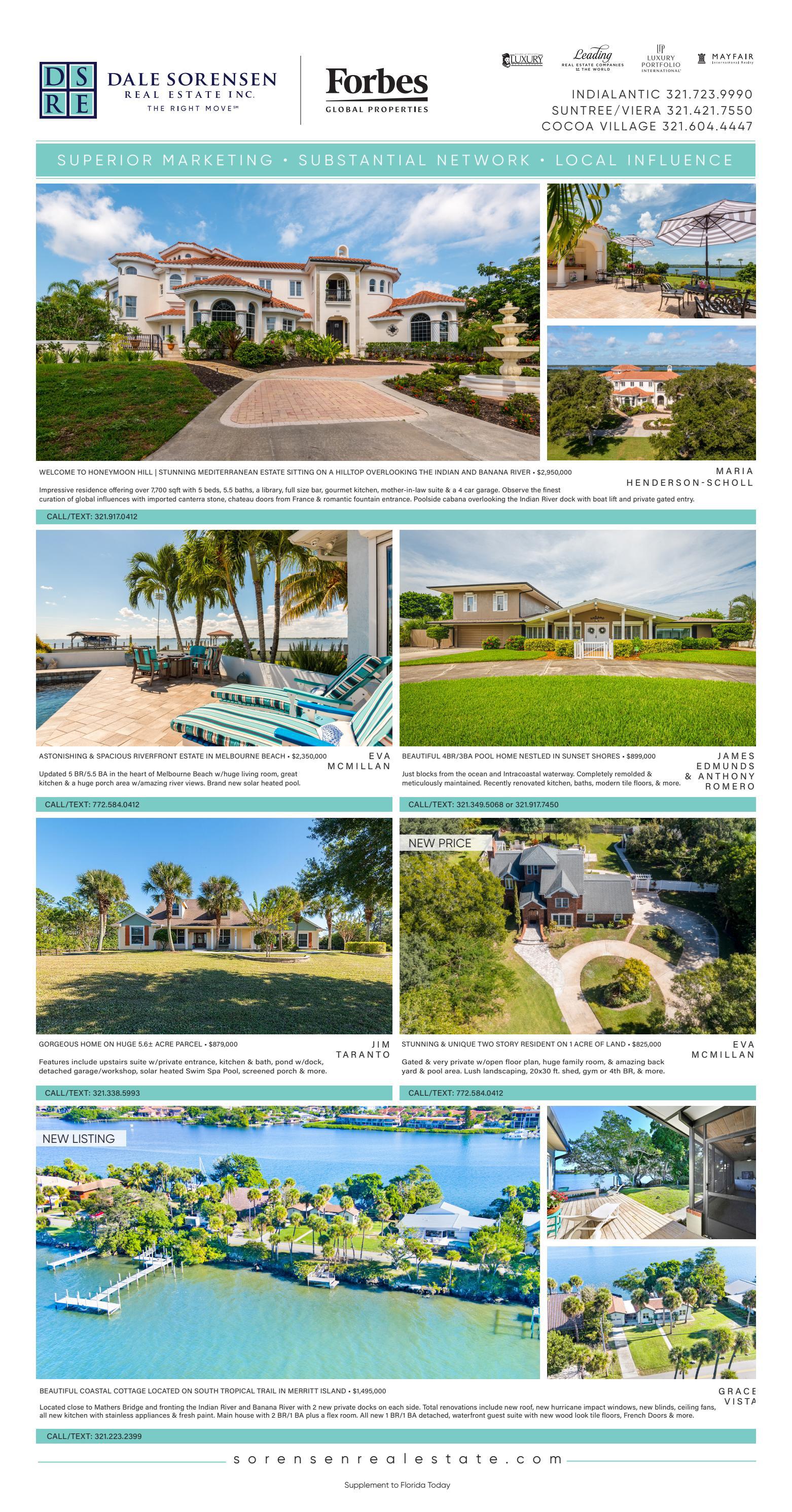 Brevard County Florida Homes for Sales Broadsheet January 16 and