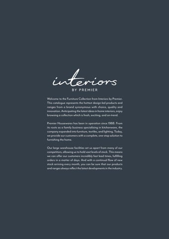 Premier Furniture Catalogue 家具目录 · Interiors by 第 2 页