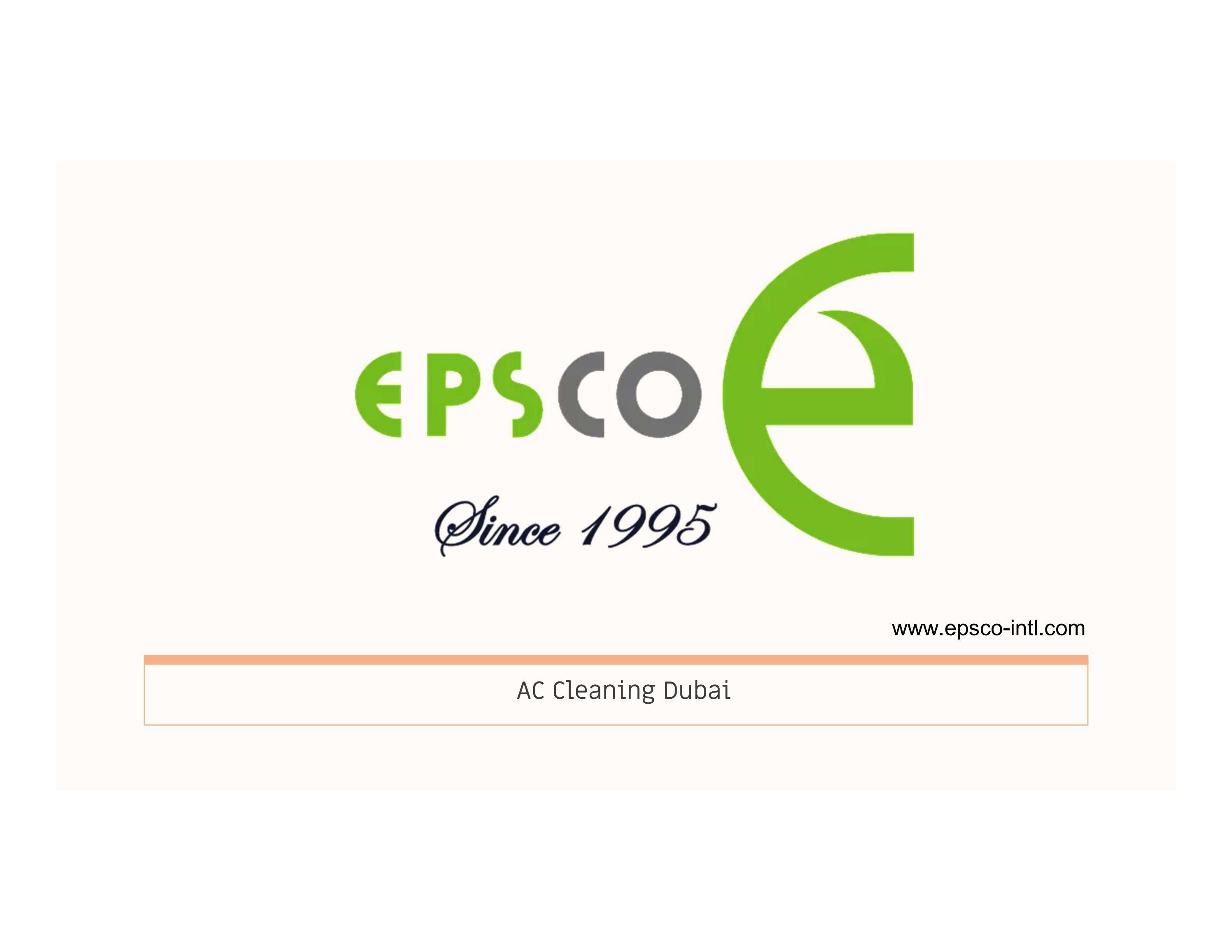 AC Cleaning Dubai by EPSCO LLC Issuu