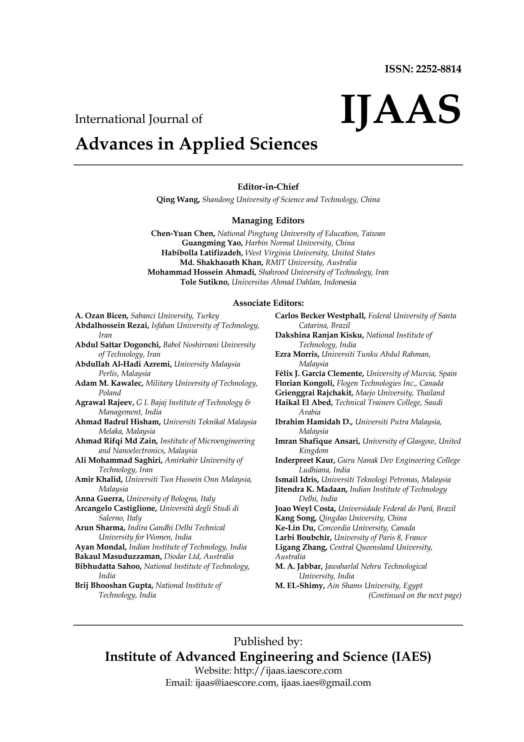 International Journal of Advances in Applied Sciences (IJAAS) Volume 10,  issue 1, Mar. 2021 by ijaas_journal - Issuu