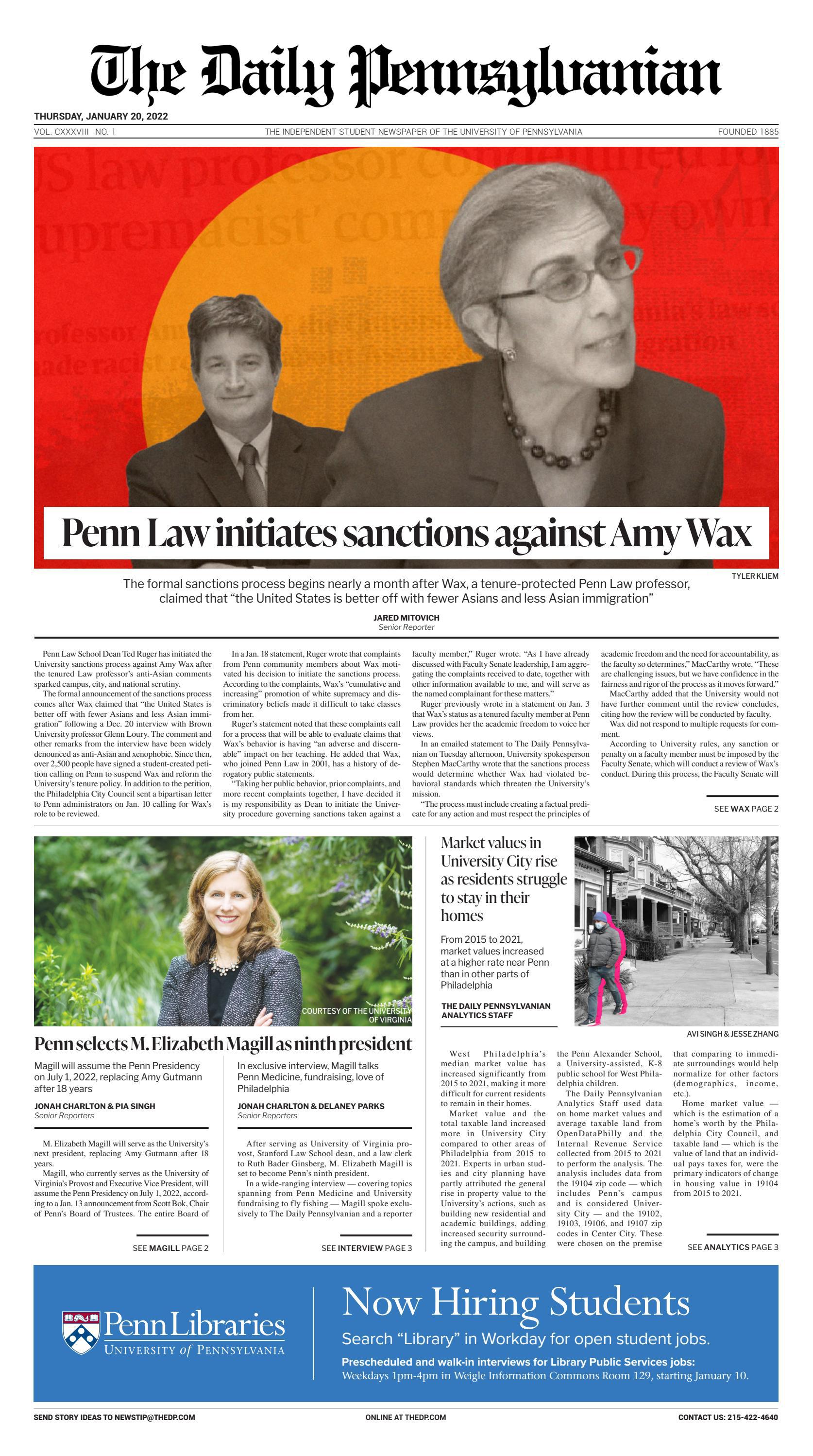 January 20 2022 By The Daily Pennsylvanian Issuu january-20-2022-by-the-daily-pennsylvanian-issuu