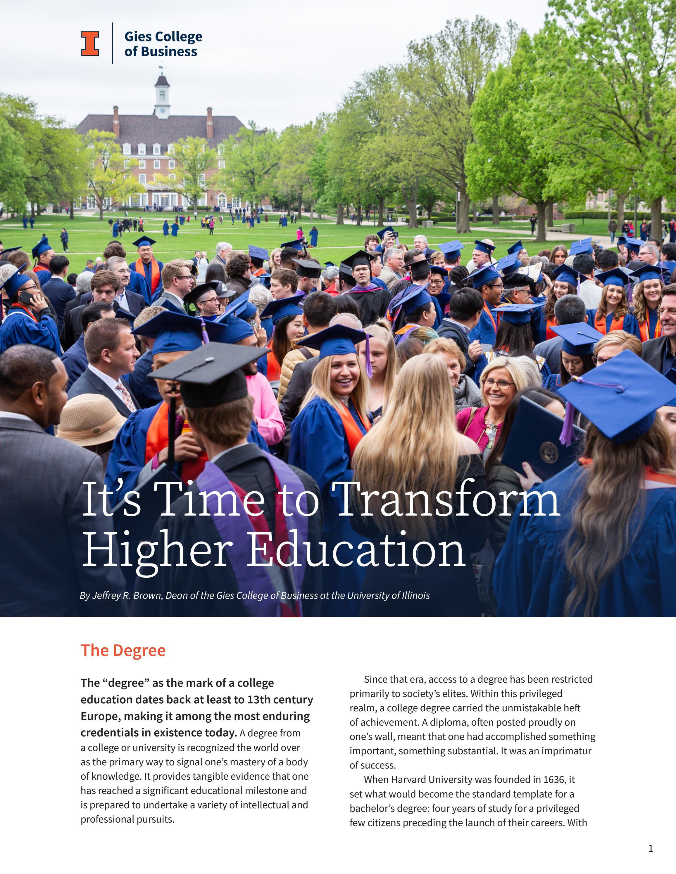It’s Time to Transform Higher Education by Gies College of Business Issuu