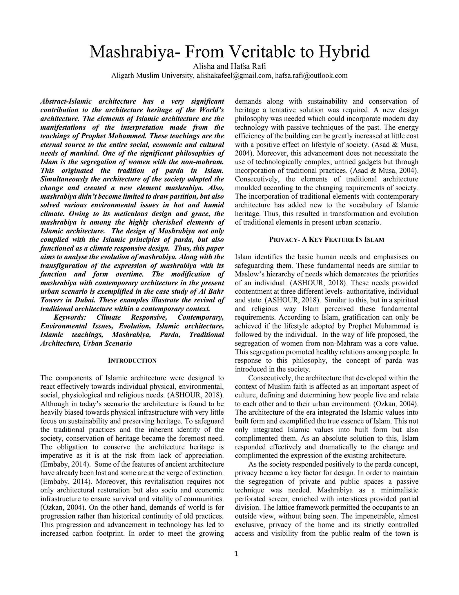 Mashrabiya - from veritable to hybrid by Hafsa Rafi - Issuu
