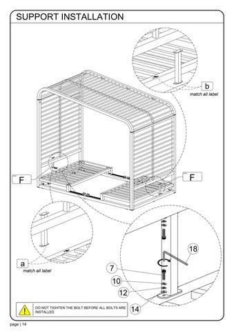 ASSEMBLY INSTRUCTION SOMBRERO LOUNGEBOOTH ALUMINUM SLATS 第 15 页