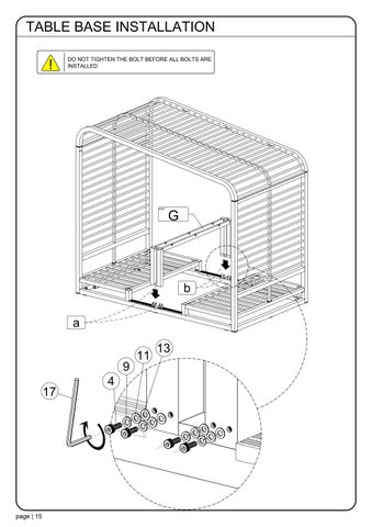 ASSEMBLY INSTRUCTION SOMBRERO LOUNGEBOOTH ALUMINUM SLATS 第 16 页