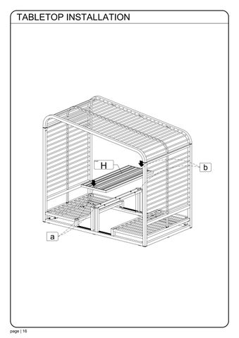 ASSEMBLY INSTRUCTION SOMBRERO LOUNGEBOOTH ALUMINUM SLATS 第 17 页
