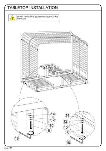 ASSEMBLY INSTRUCTION SOMBRERO LOUNGEBOOTH ALUMINUM SLATS 第 18 页
