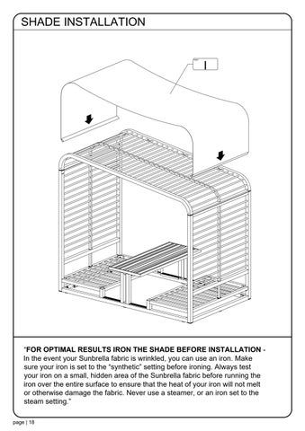 ASSEMBLY INSTRUCTION SOMBRERO LOUNGEBOOTH ALUMINUM SLATS 第 19 页