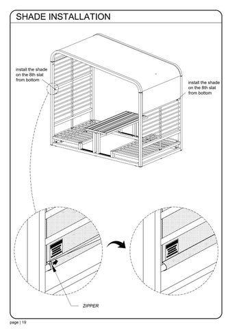 ASSEMBLY INSTRUCTION SOMBRERO LOUNGEBOOTH ALUMINUM SLATS 第 20 页