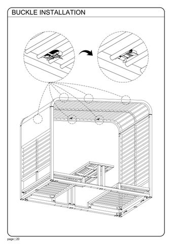 ASSEMBLY INSTRUCTION SOMBRERO LOUNGEBOOTH ALUMINUM SLATS 第 21 页