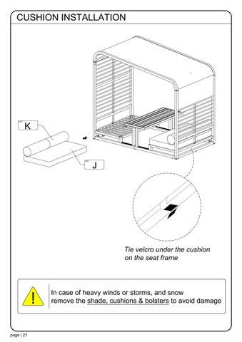 ASSEMBLY INSTRUCTION SOMBRERO LOUNGEBOOTH ALUMINUM SLATS 第 22 页