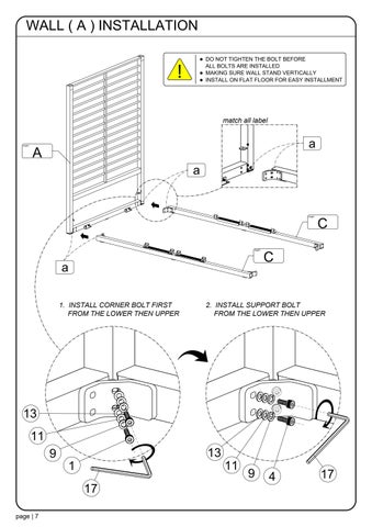 ASSEMBLY INSTRUCTION SOMBRERO LOUNGEBOOTH ALUMINUM SLATS 第 8 页