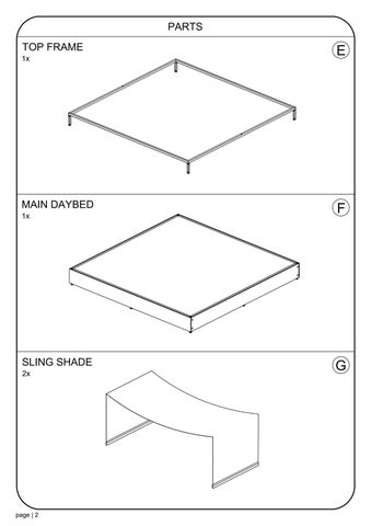 ASSEMBLY INSTRUCTION 定制 AIKO DAYBED LARGE HPL 第 3 页