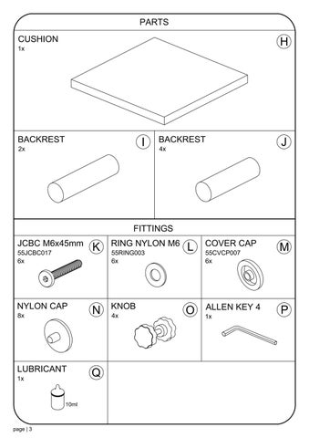 ASSEMBLY INSTRUCTION 定制 AIKO DAYBED LARGE HPL 第 4 页