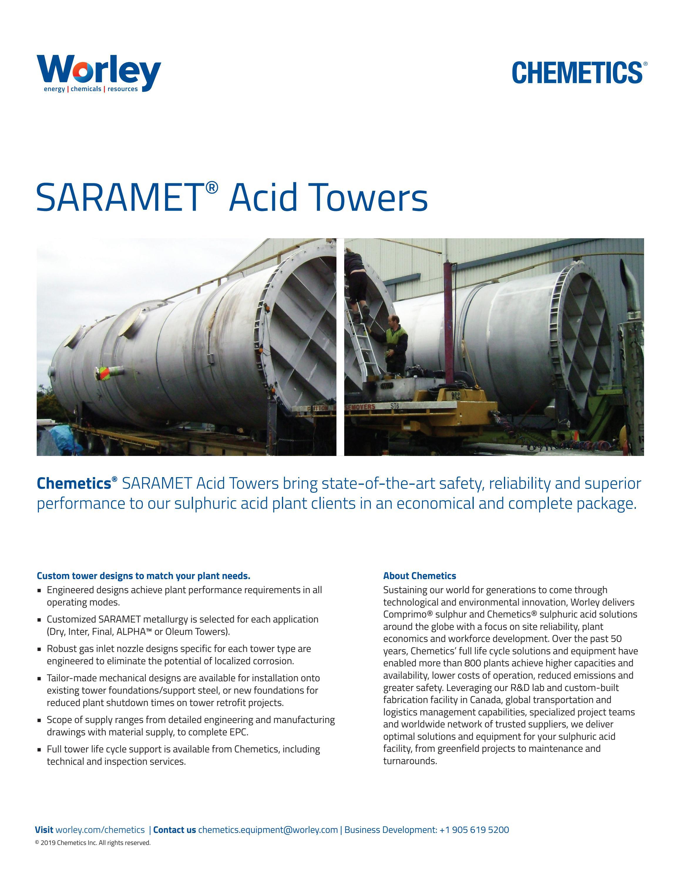 CHEMETICS: SARAMET® Acid Towers by worleyECR - Issuu