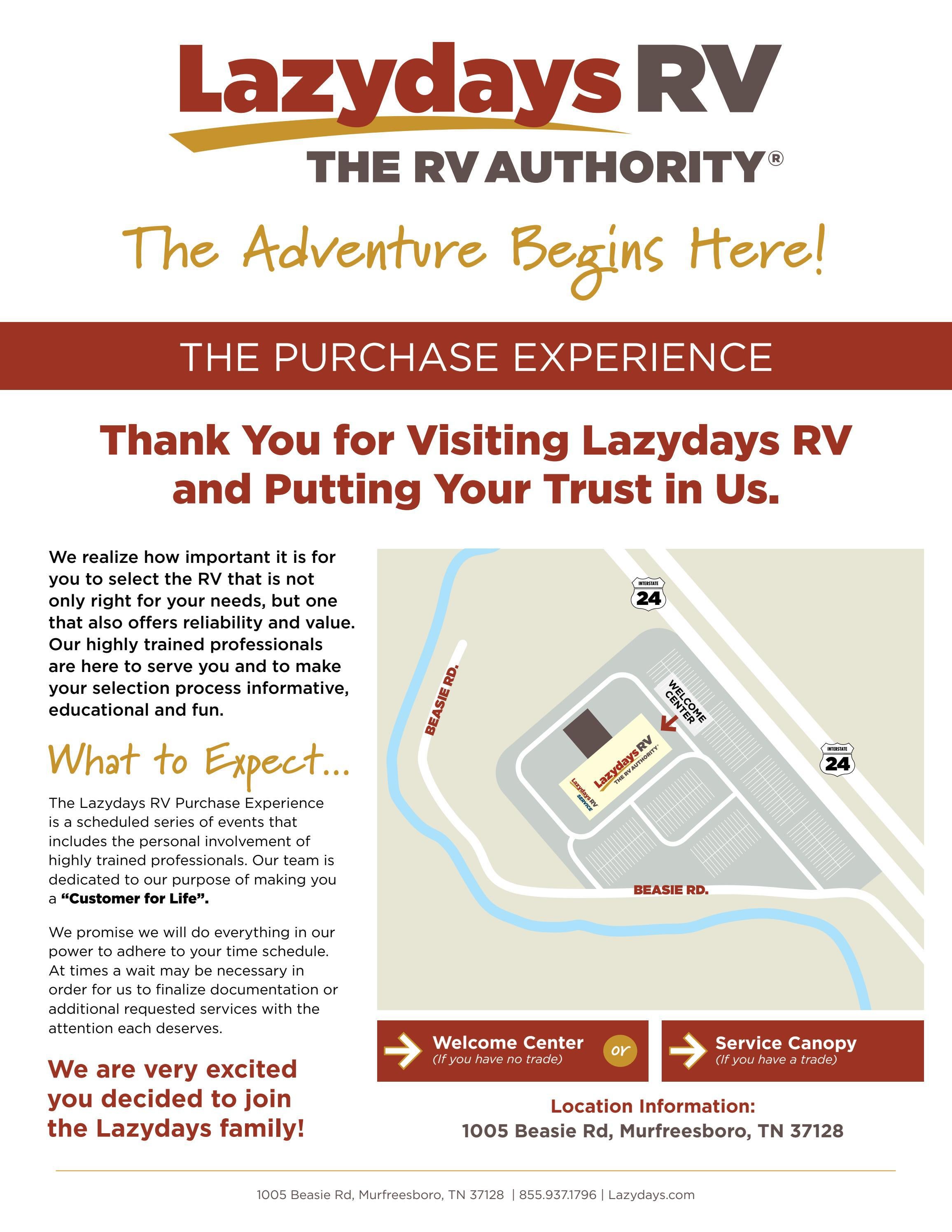 Lazydays RV of Nashville Purchase Experience by LDRV Issuu