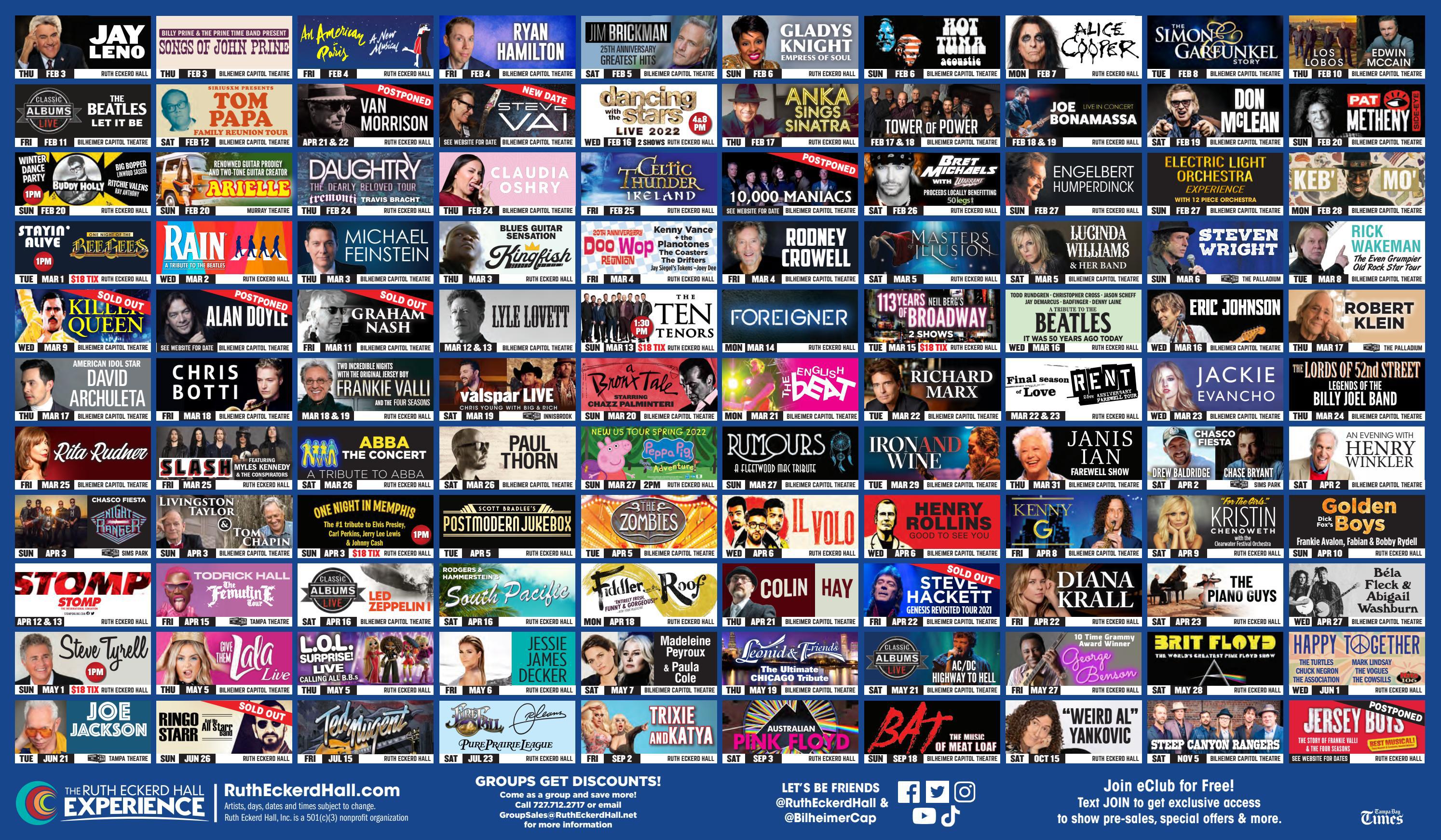The Ruth Eckerd Hall Experience 202122 Season Schedule by Ruth Eckerd