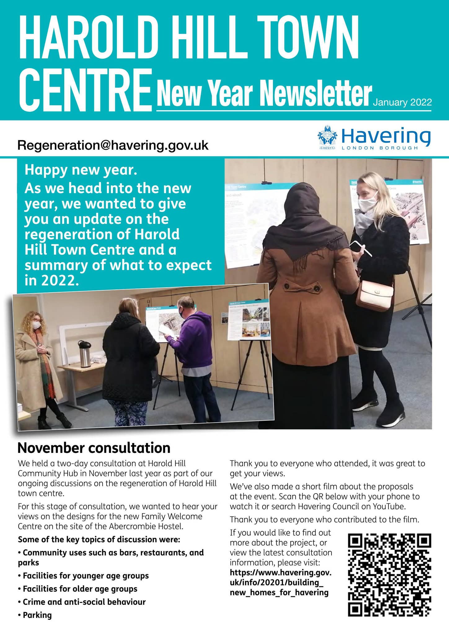 Harold Hill Town Centre newsletter update January 2022 by Havering ...