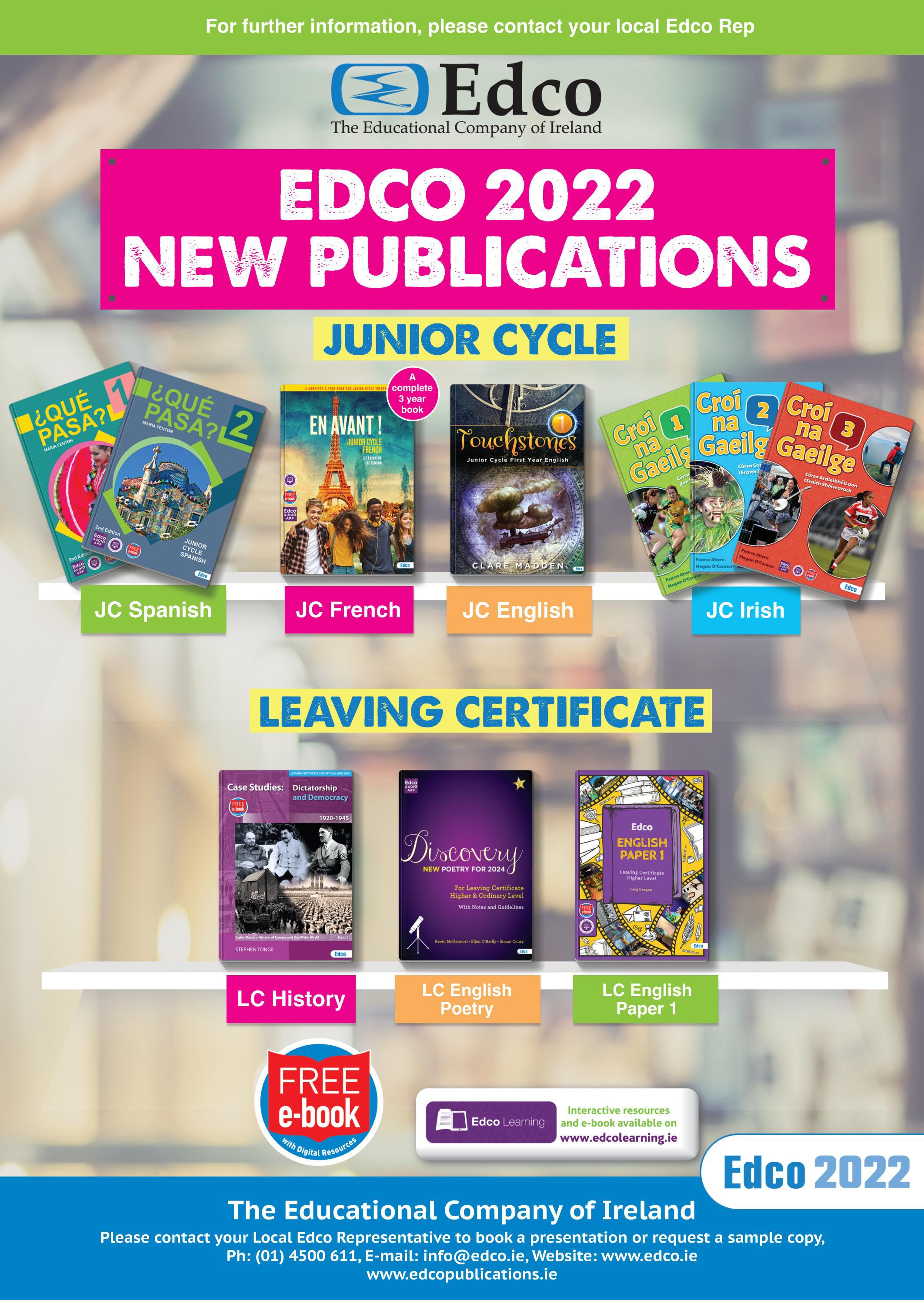Edco Post Primary Publications 2022 by Edco Ireland Issuu