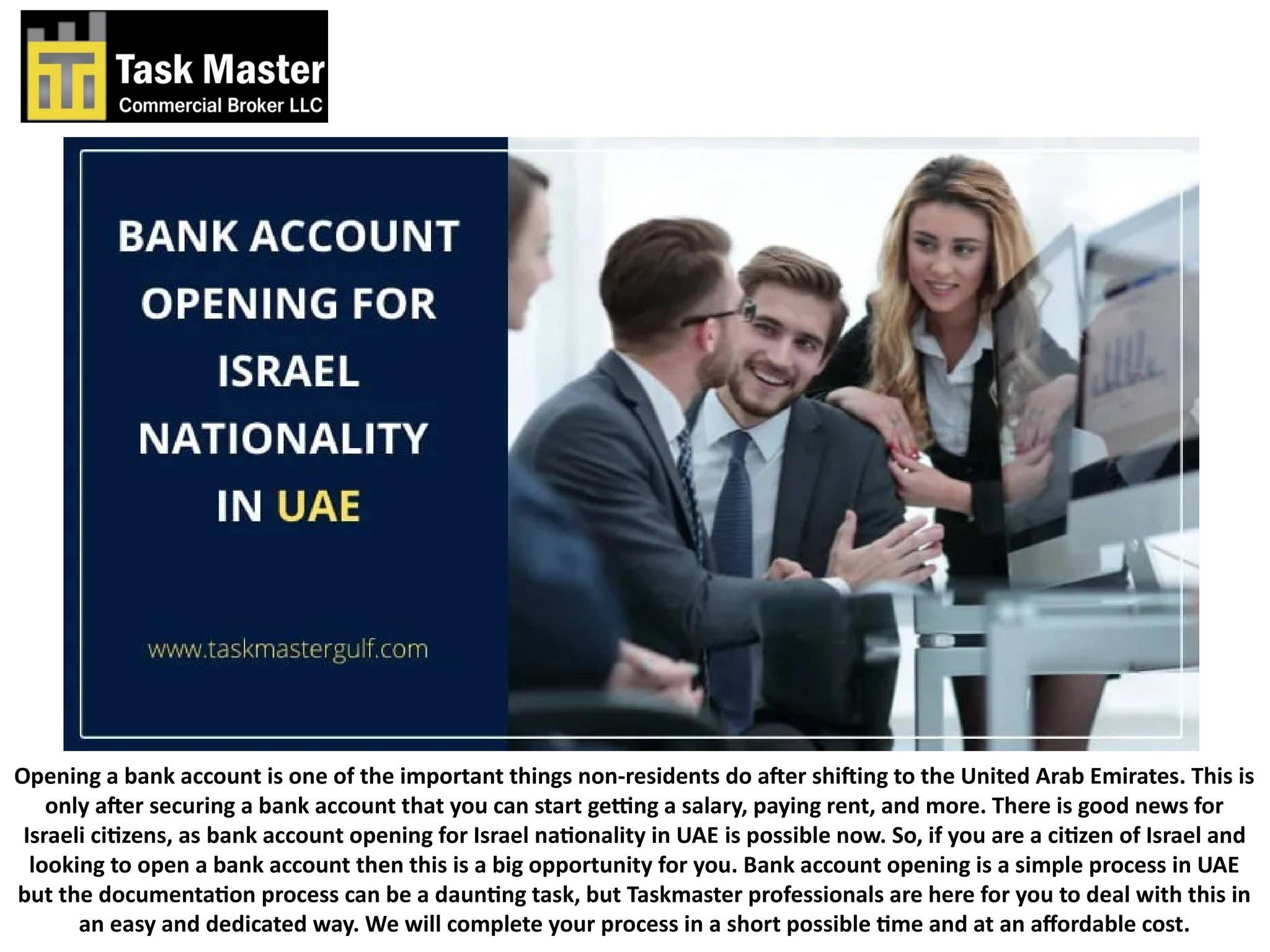 Bank Account Opening for Israel Nationality in UAE by hisabtaskmaster ...