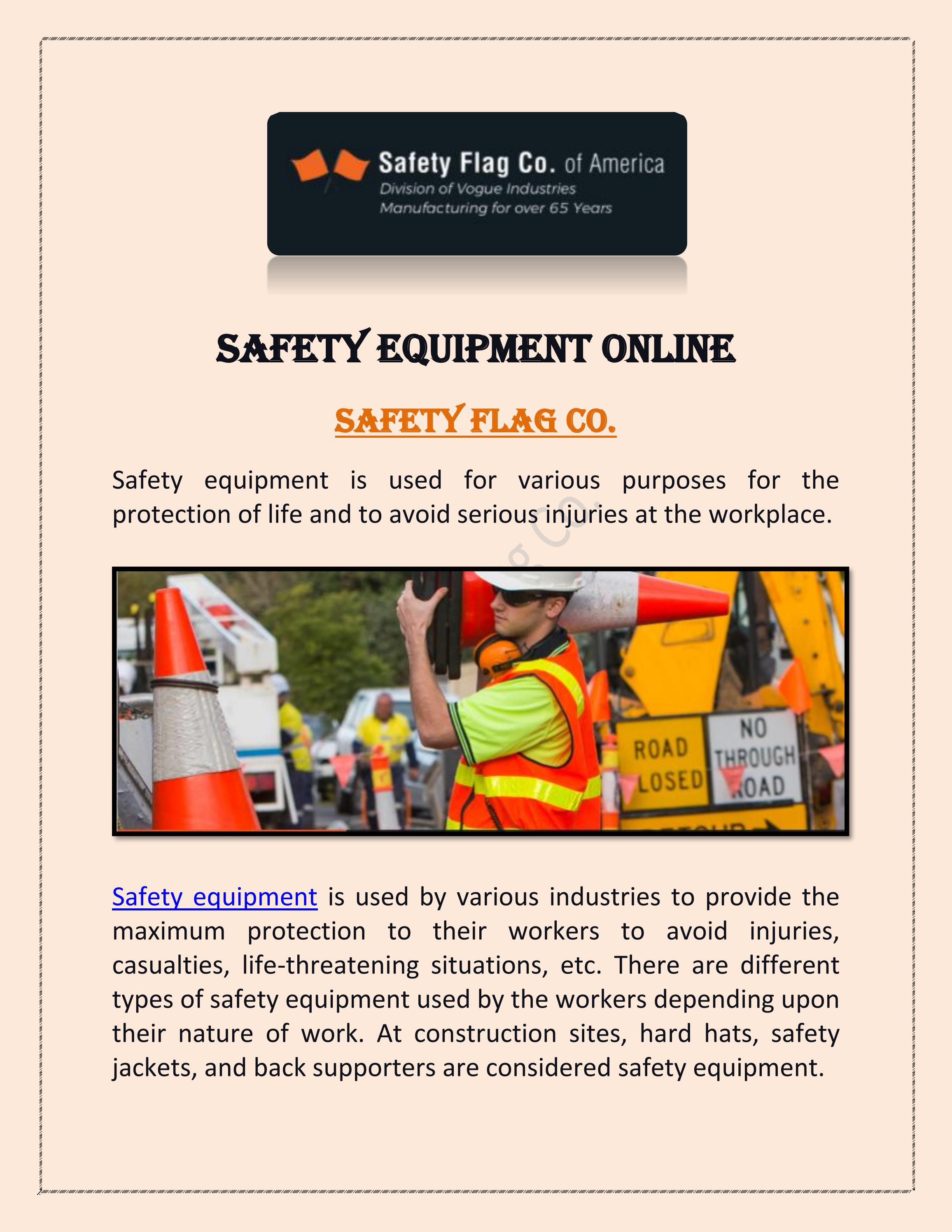 Safety Equipment Online Safety Flag Co. by safetyflags Issuu