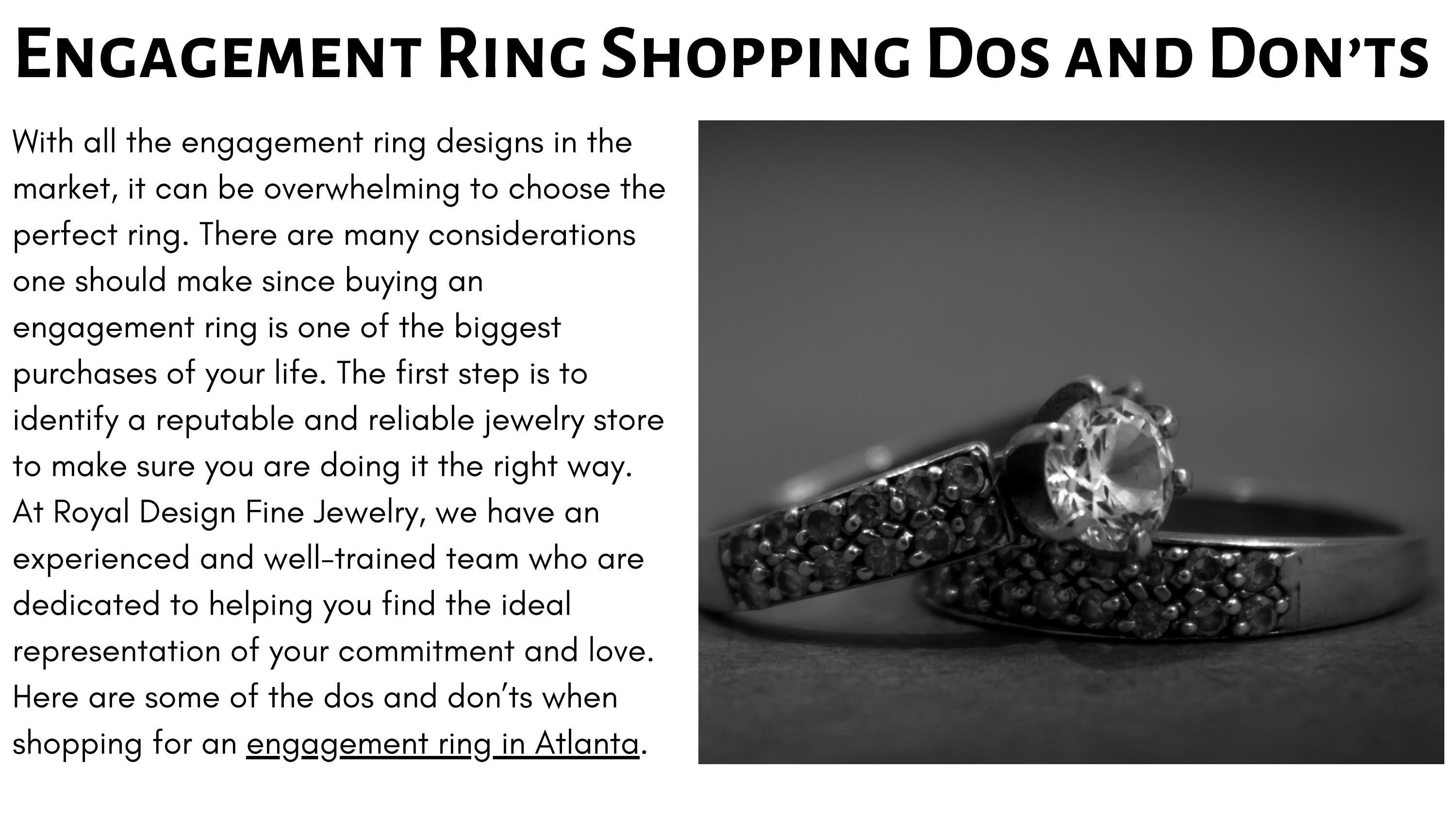 Engagement Ring Shopping Dos and Don’ts by Royal Design Fine Jewelry by