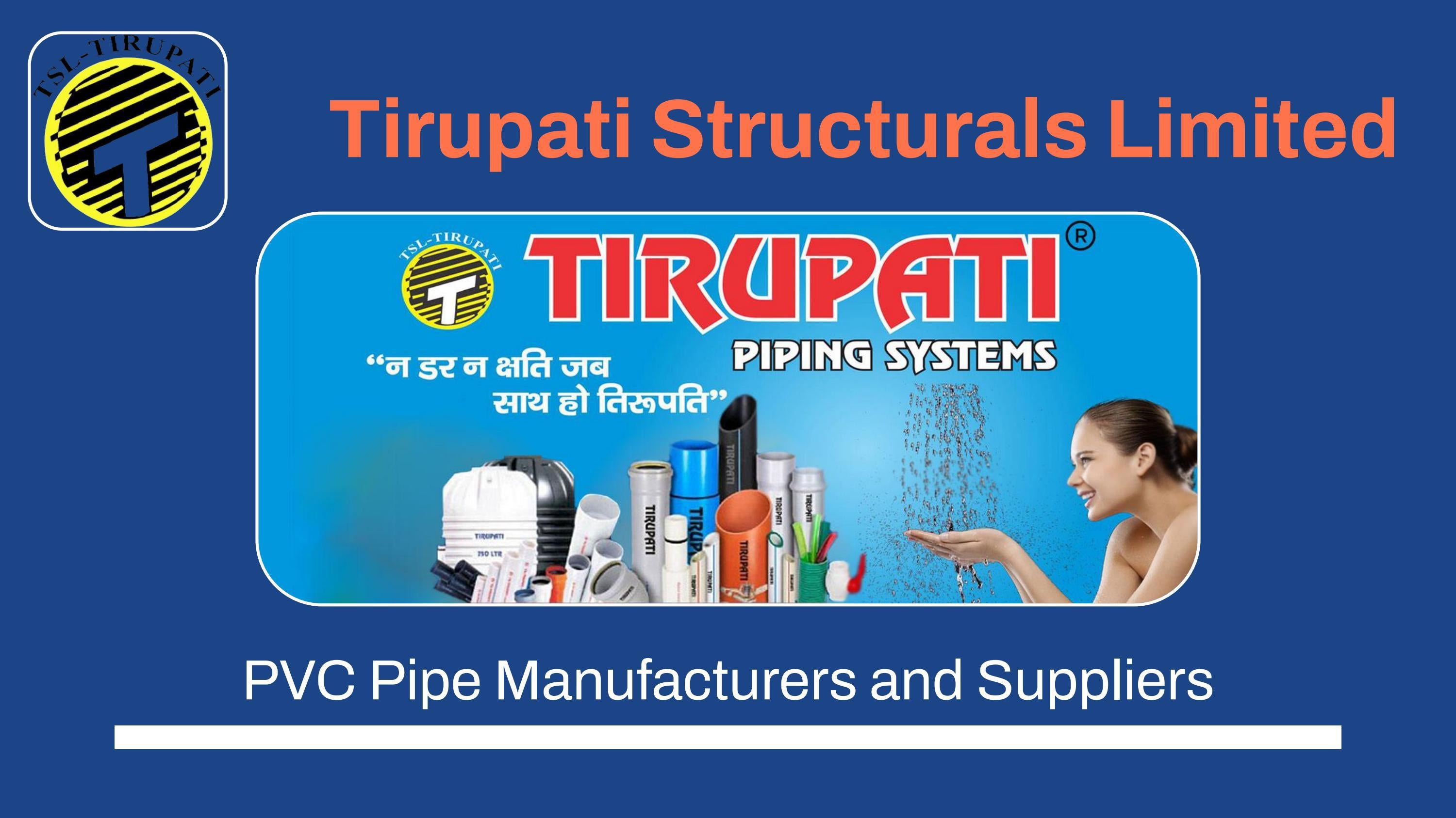 PVC Pipe Manufacturers in Ghaziabad & Suppliers TSL Tirupati by