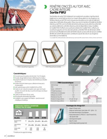 FAKRO 家具目录 德文 produits - Puits 德文 lumière et accessoires Canada 第 22 页