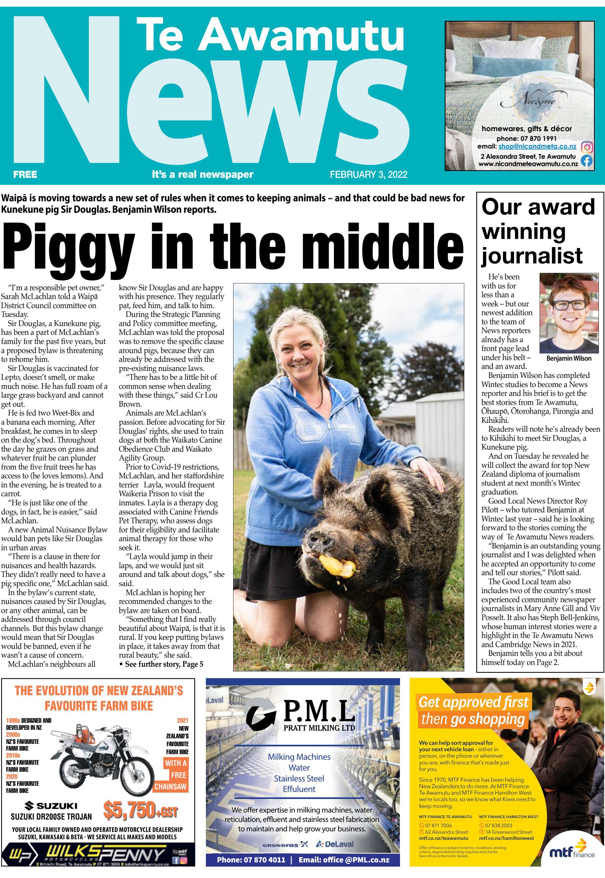 Te Awamutu News February 3, 2022 by Cambridge News & Te Awamutu News