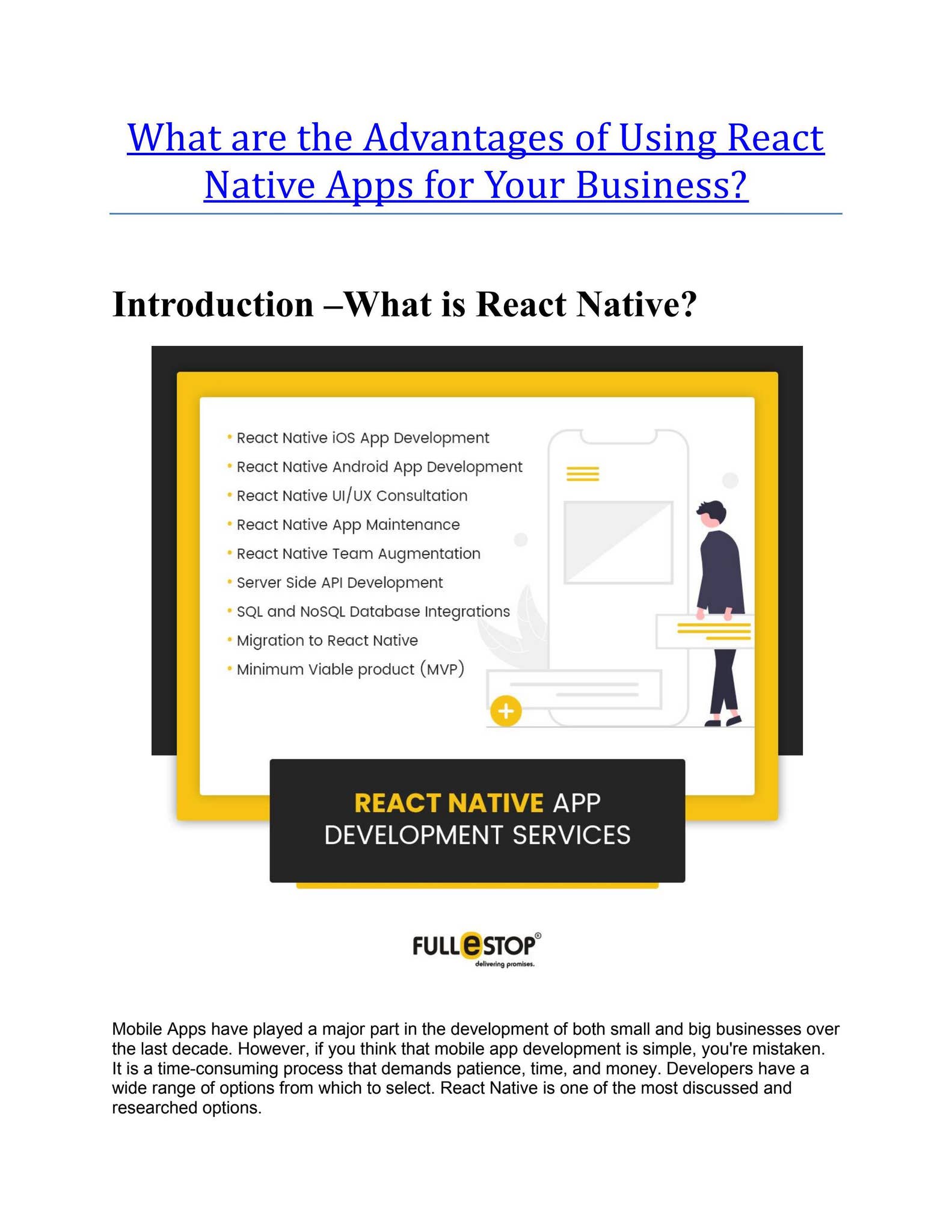 What are the Advantages of Using React Native Apps for Your Business ...