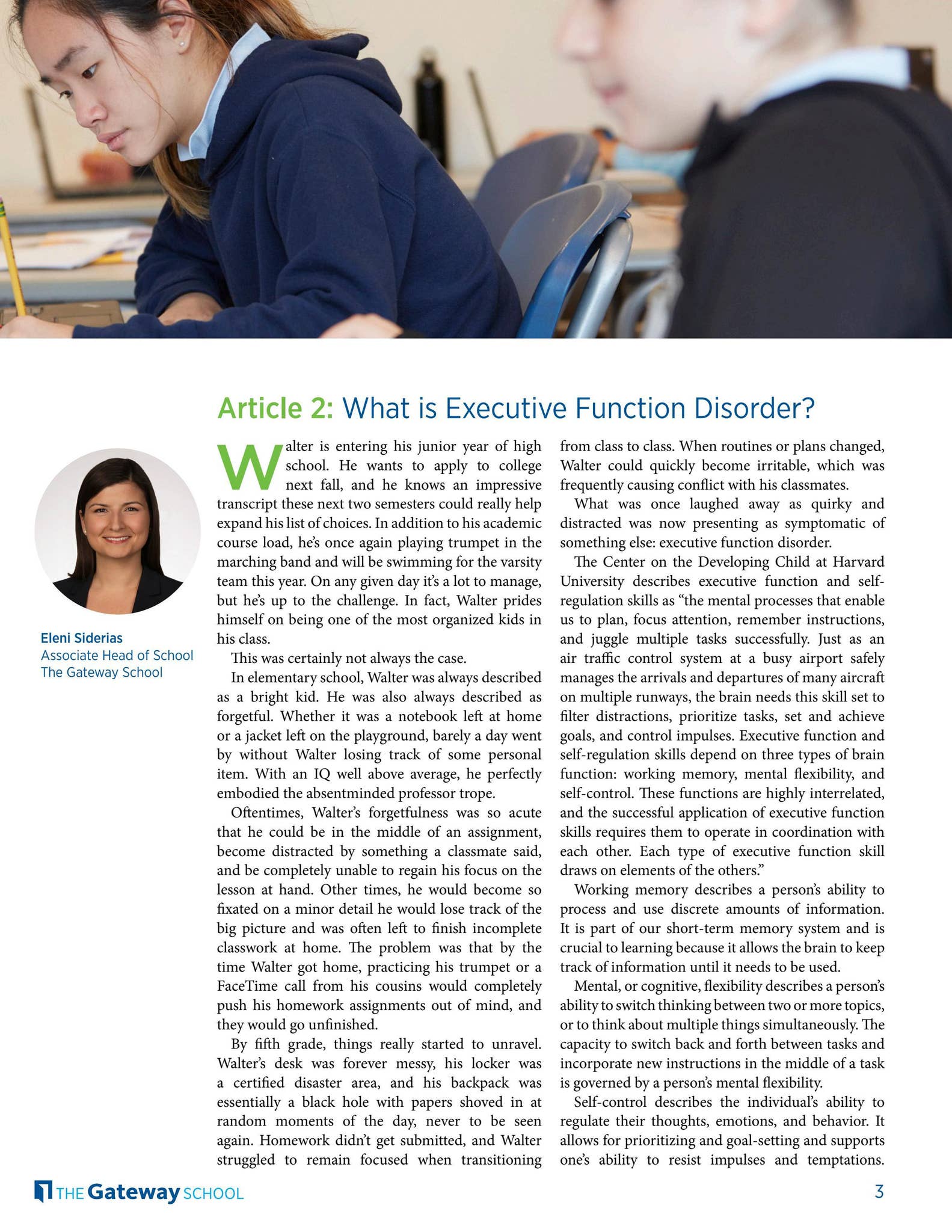 Executive Learning Issue What is Executive Function Disorder? by The Gateway School - Issuu
