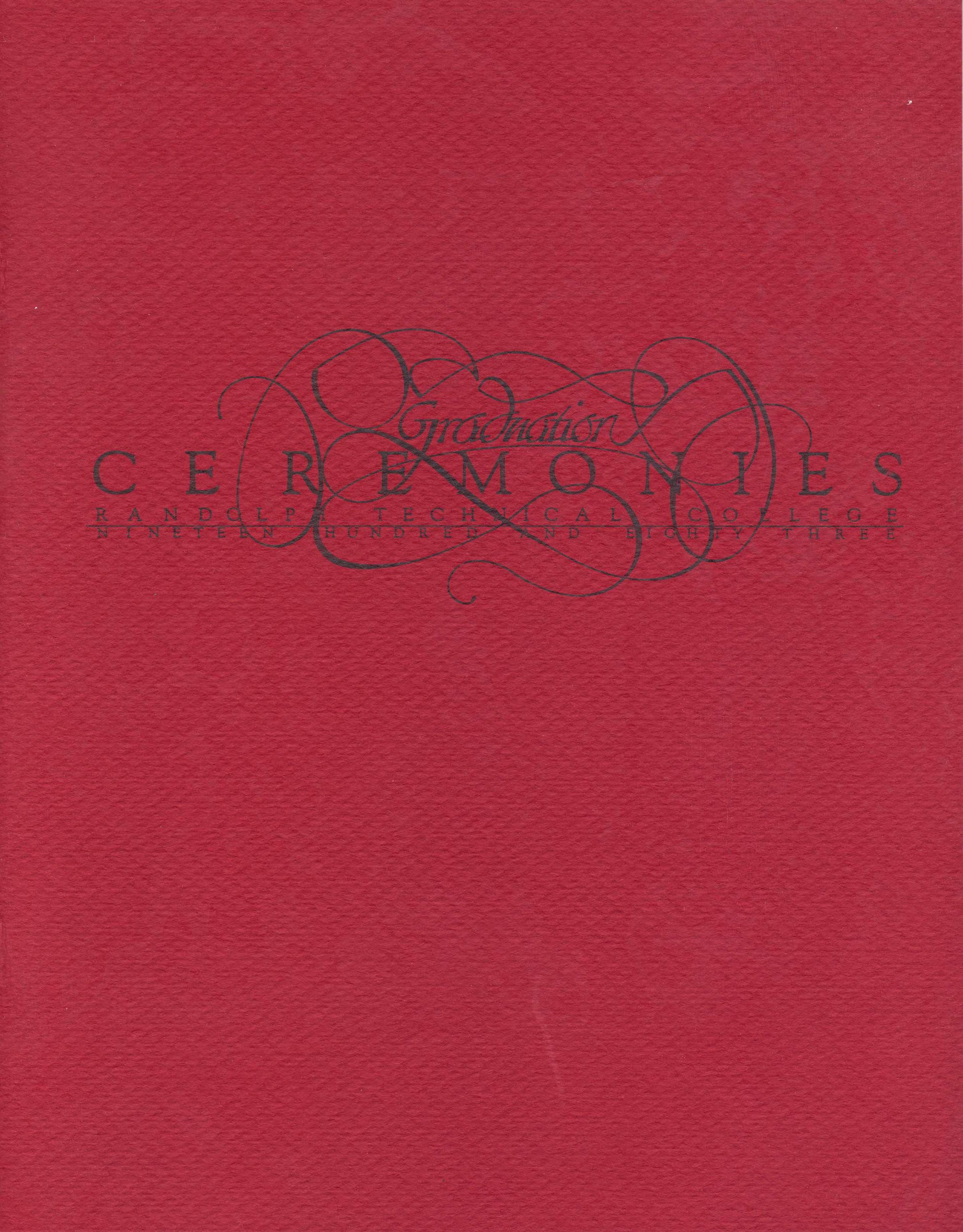 Graduation Program 1983 By Randolph Cc Archives Issuu