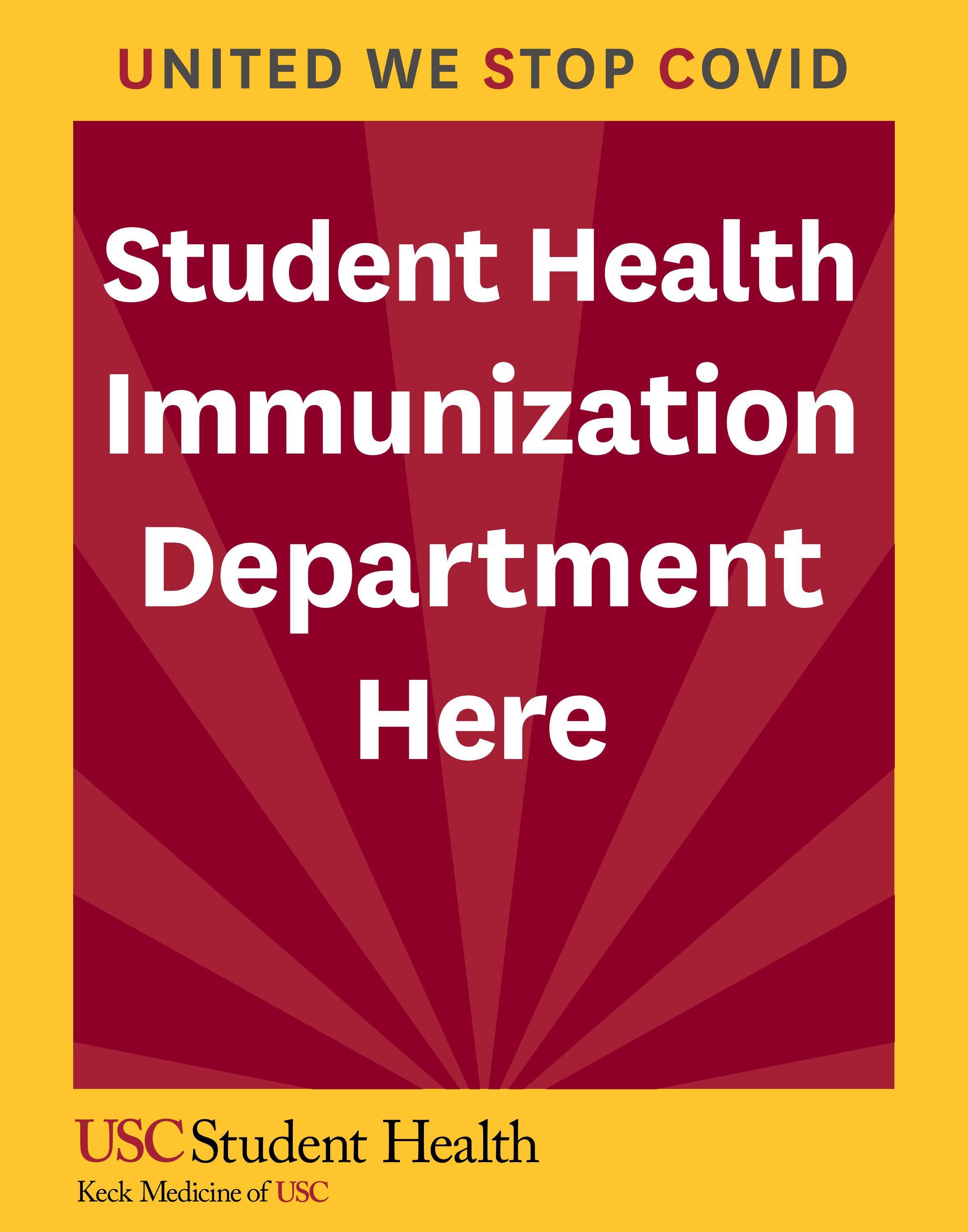 Immunisation Sign Example Student Health Immunization Department Here_ A Frame Signage by ...