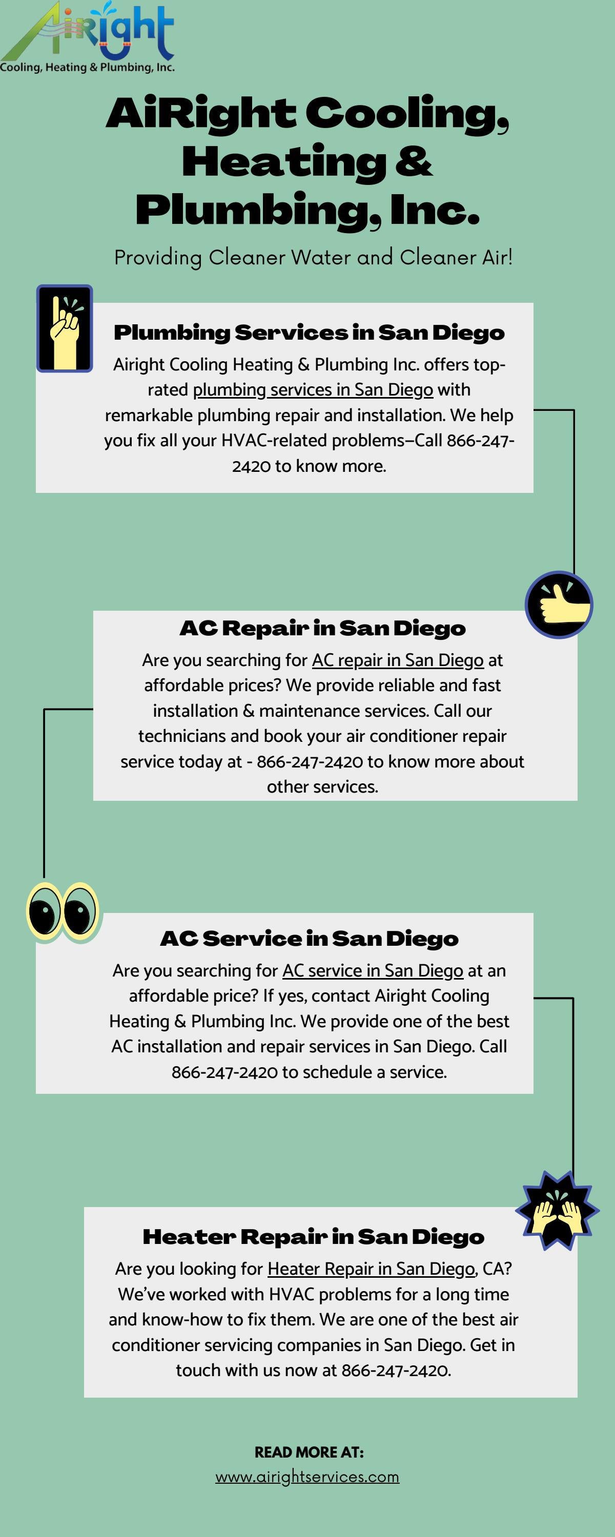 Heater Repair in San Diego by AiRight Cooling, Heating & Plumbing, Inc