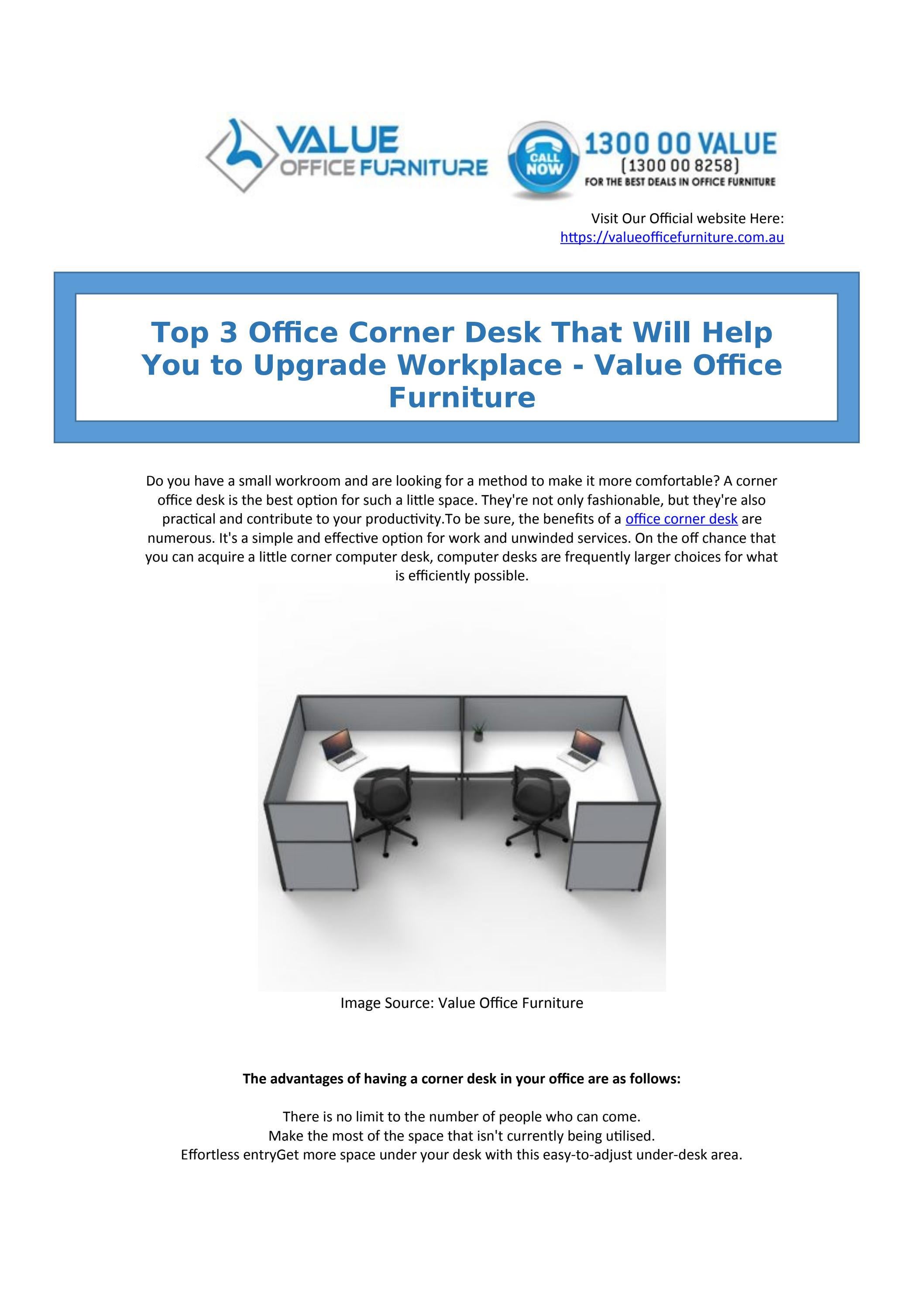 Top 3 Office Corner Desk That Will Help You to Upgrade Workplace