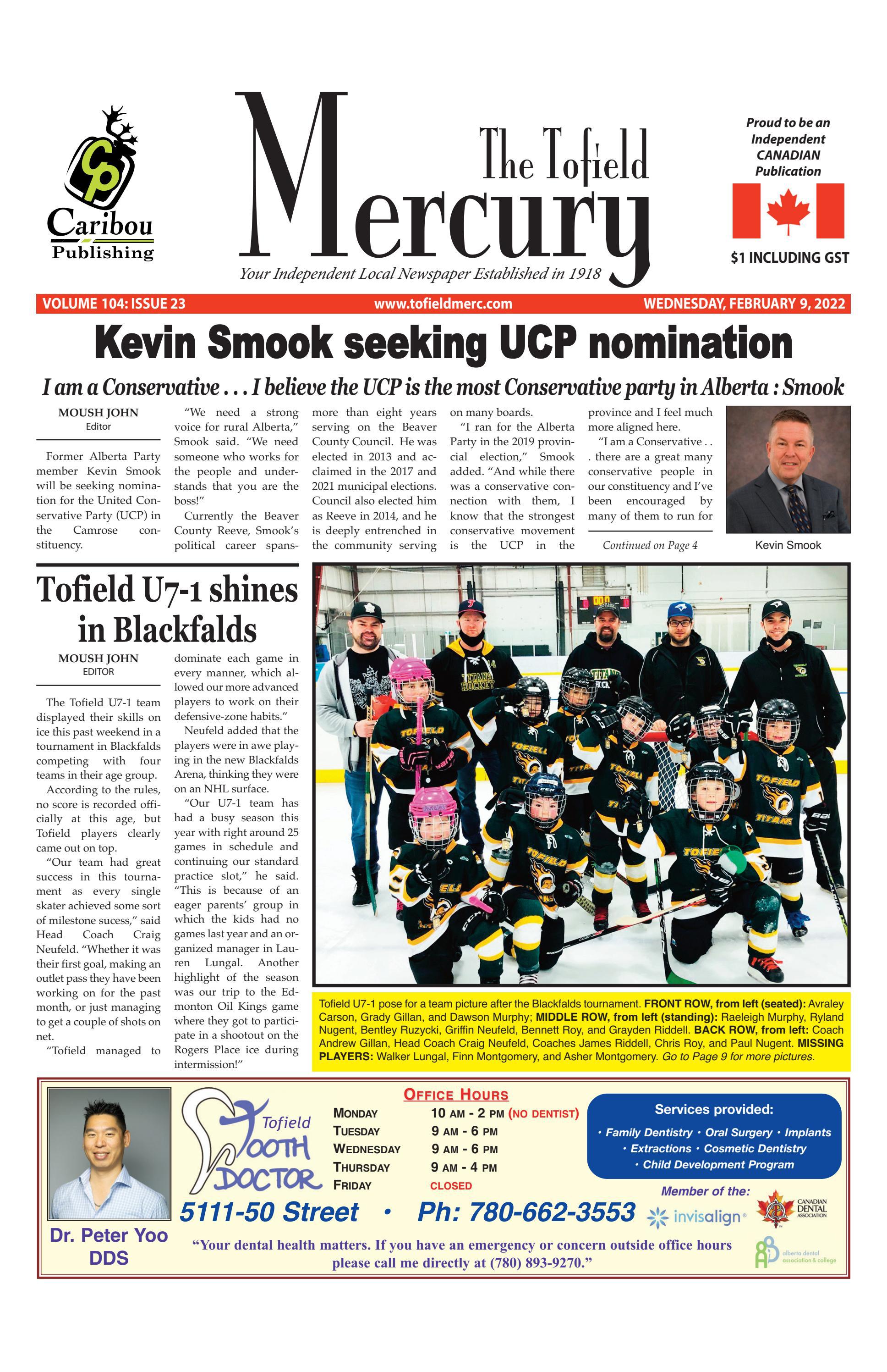 The Tofield Mercury February 9, 2022 by Caribou Publishing - Issuu
