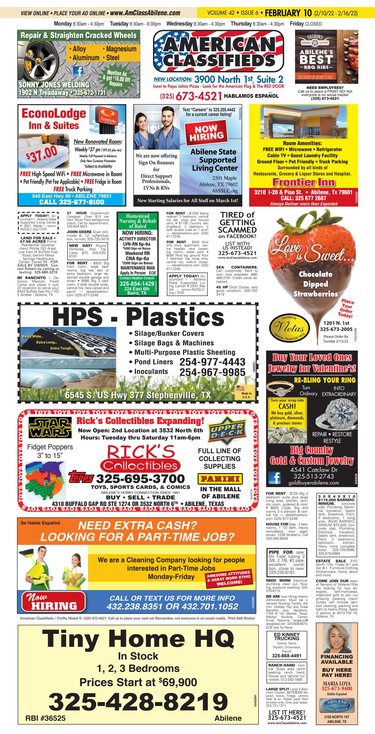 Abilene American Classifieds (02-10-22) Thrifty Nickel by Thrifty Nickel of  Abilene - Issuu