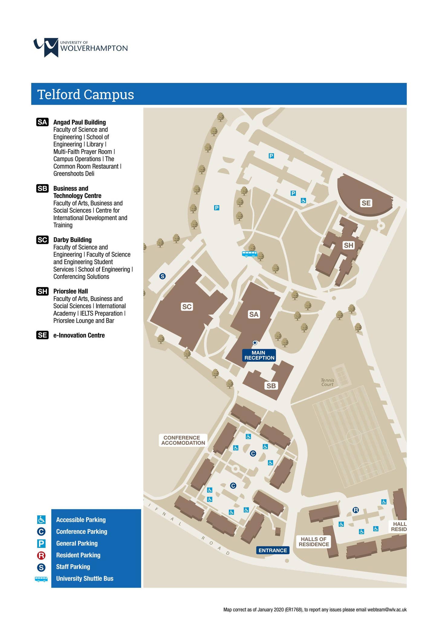 Telford Campus Map by University of Wolverhampton - Issuu