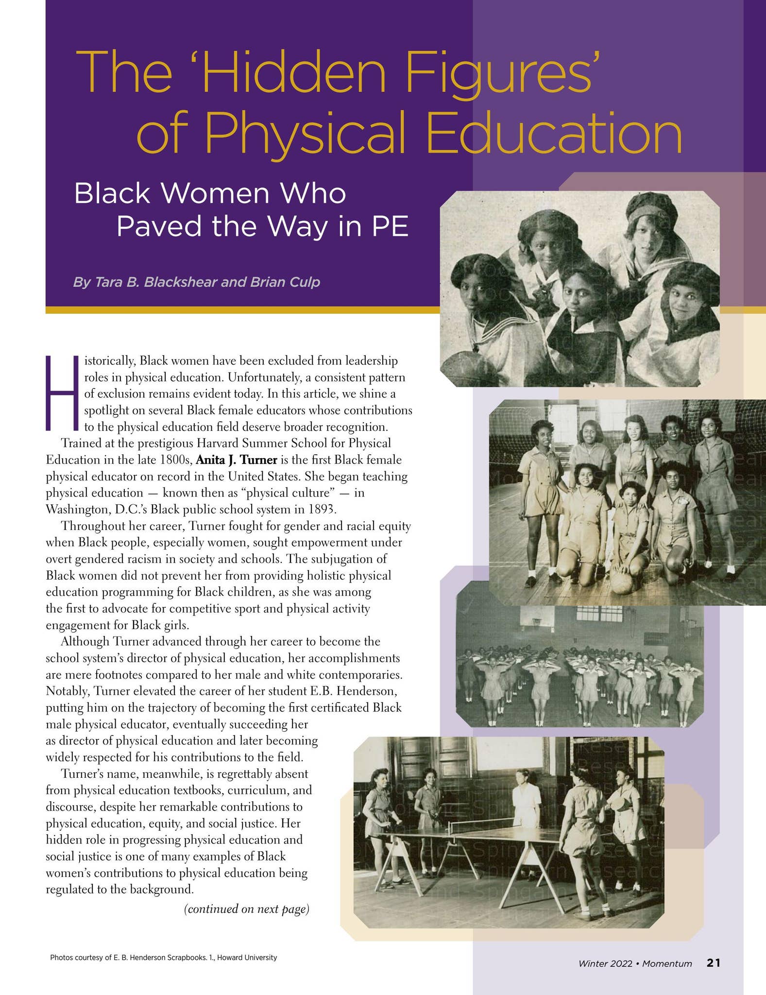 The 'Hidden Figures' of Physical Education: Black Women Who Paved the ...