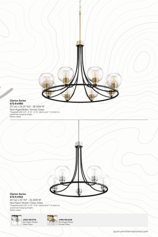 Pinhook Branding LLC 灯饰目录 · Quorum 吊灯 Style 指南 第 19 页