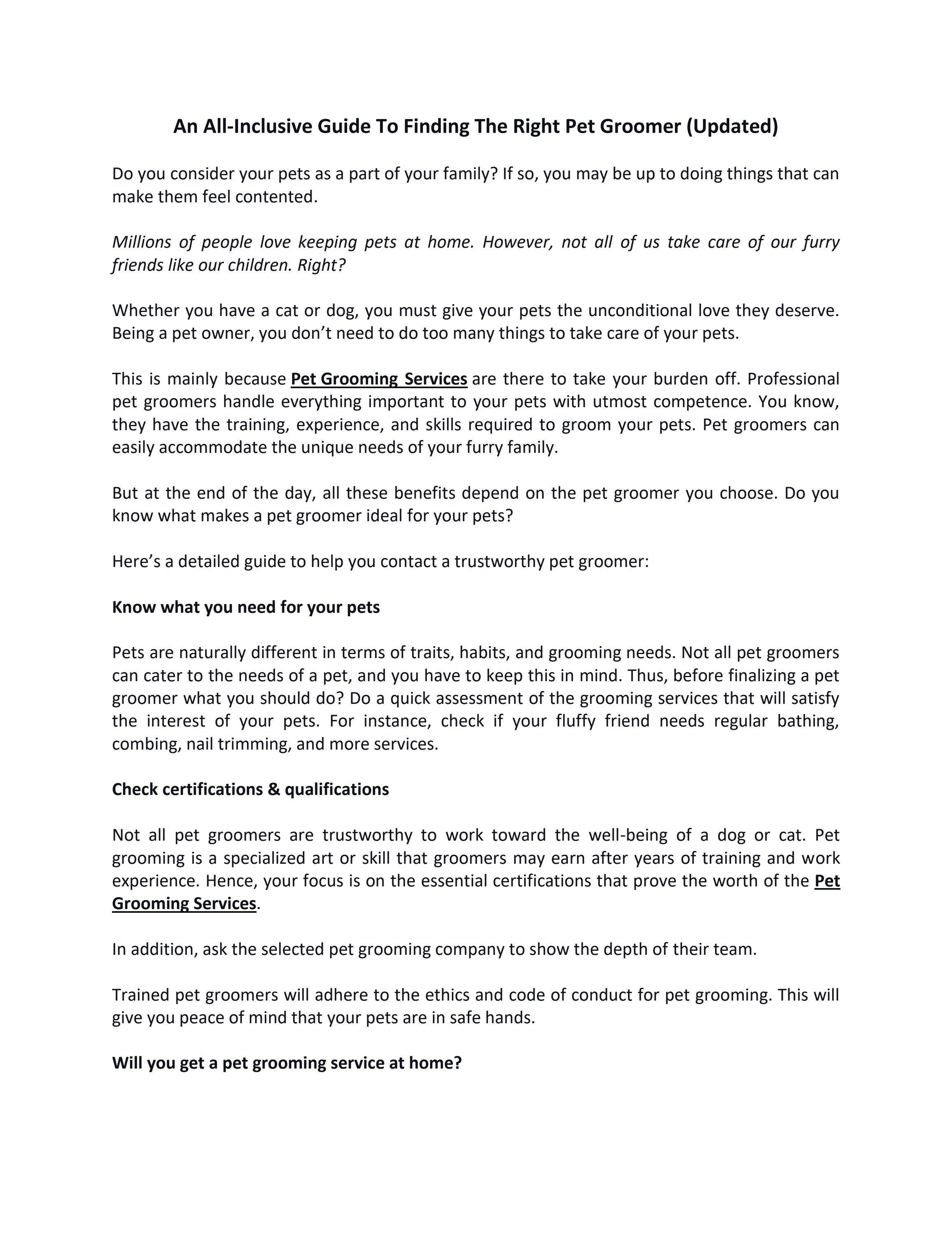 Pet Grooming Services Pet Pros Services by petprosservices Issuu