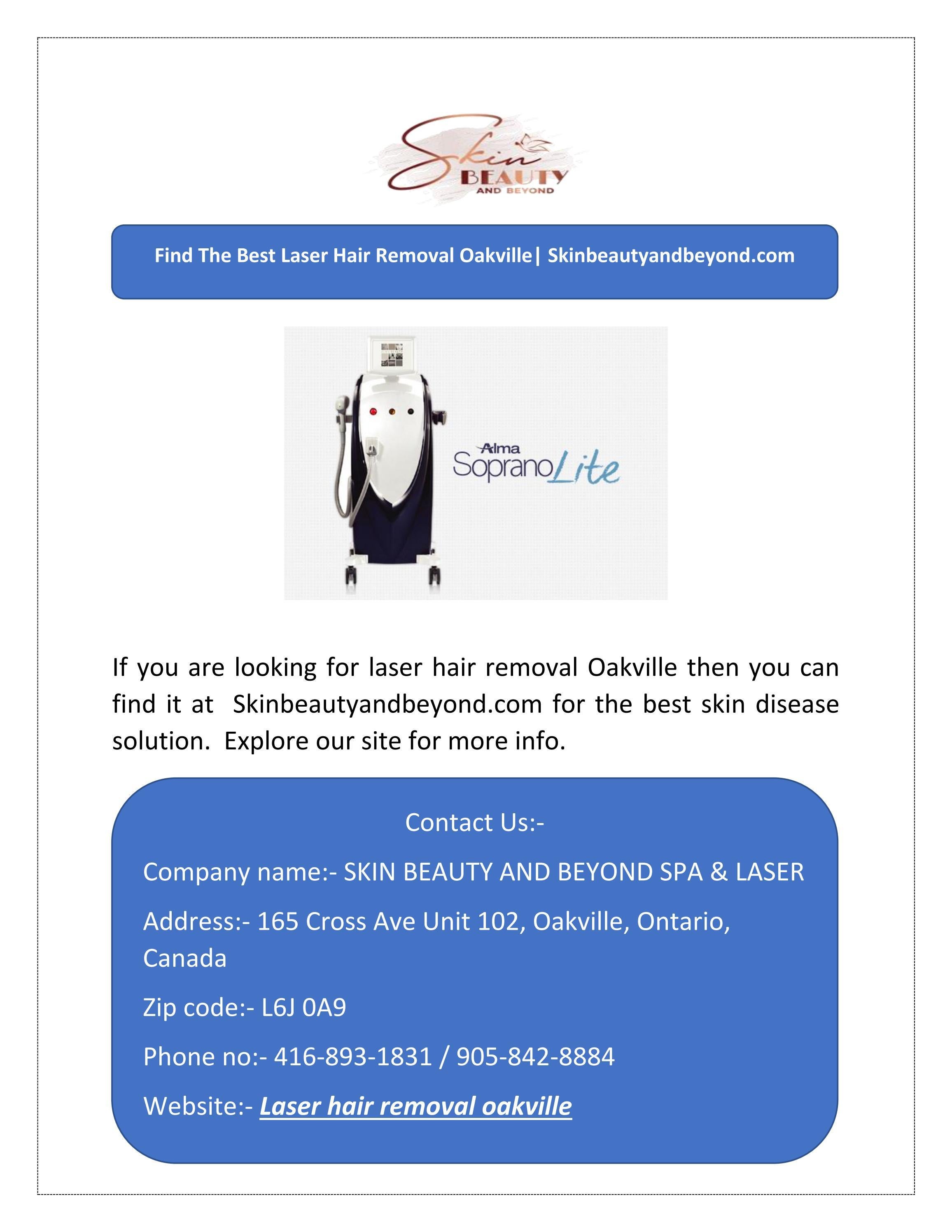 Find The Best Laser Hair Removal Oakville by