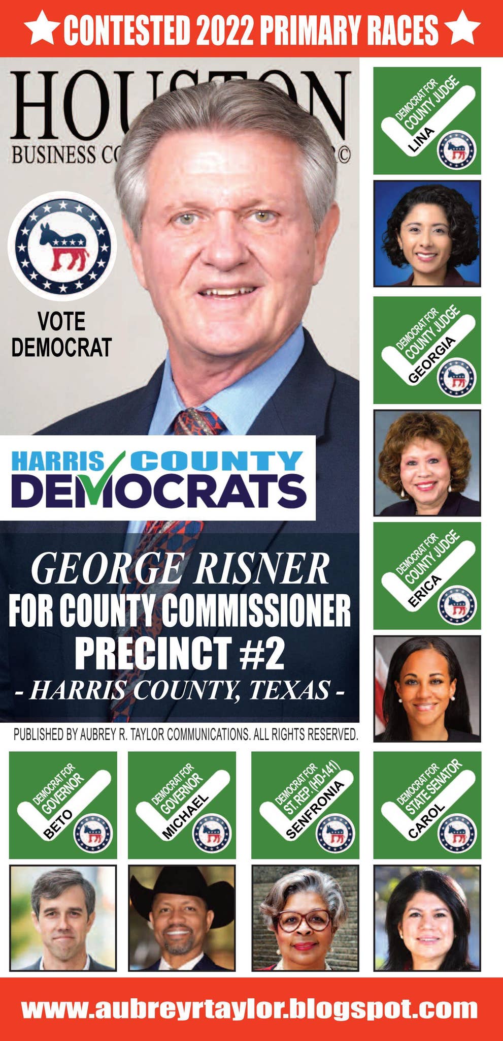 George Risner is running for Harris County Commissioner for Precinct 2 ...