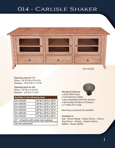 E & G Amish Furniture 家具目录 · 200 Woodcraft 2021 - E&G Amish 家具 第 3 页