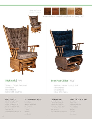 Miller - Miller's Cabinet - E&G Amish Furniture 家具目录 · 2021 Gliders by 第 4 页