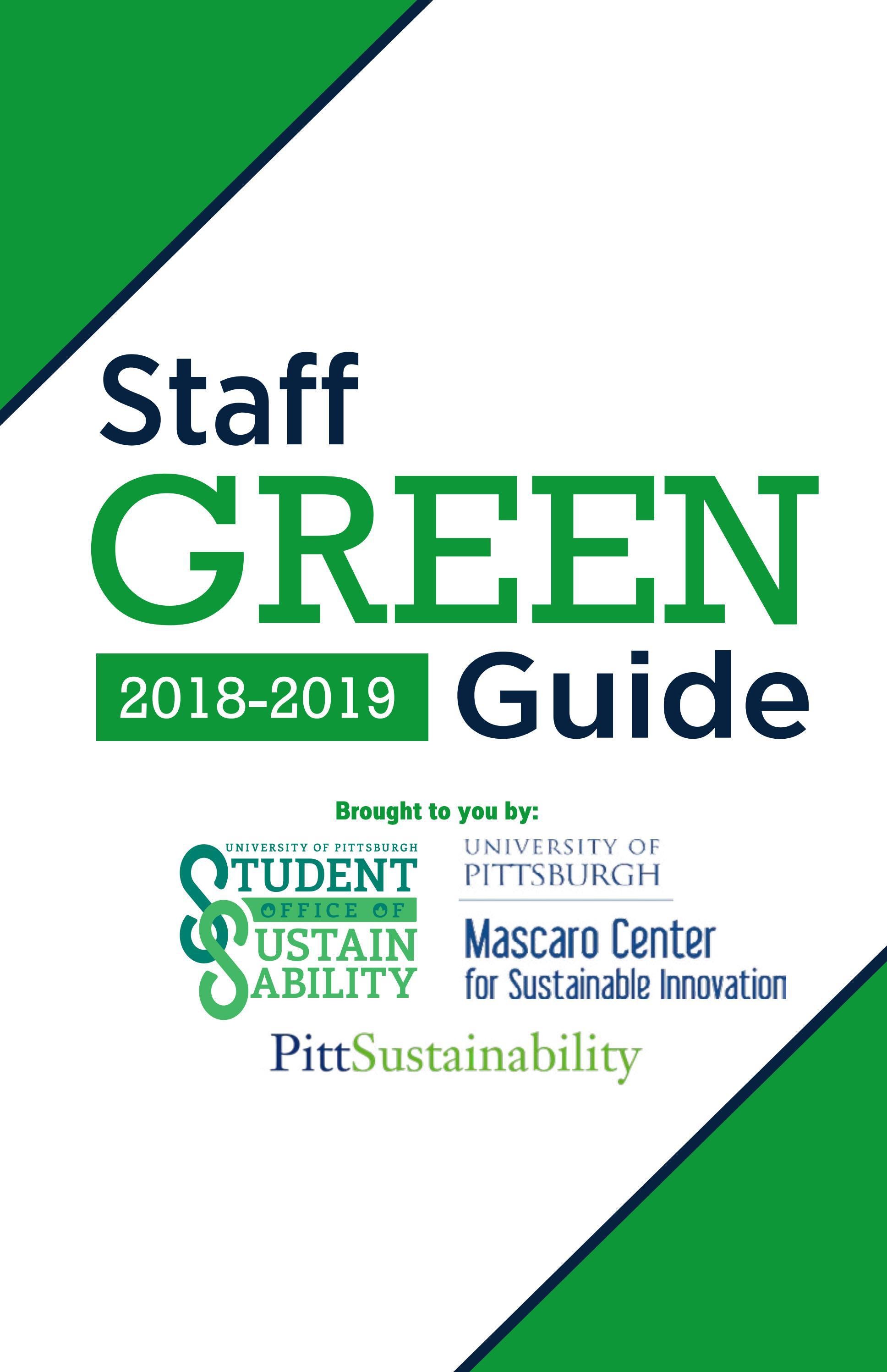 Pitt Staff Green Guide (201819) by University of Pittsburgh