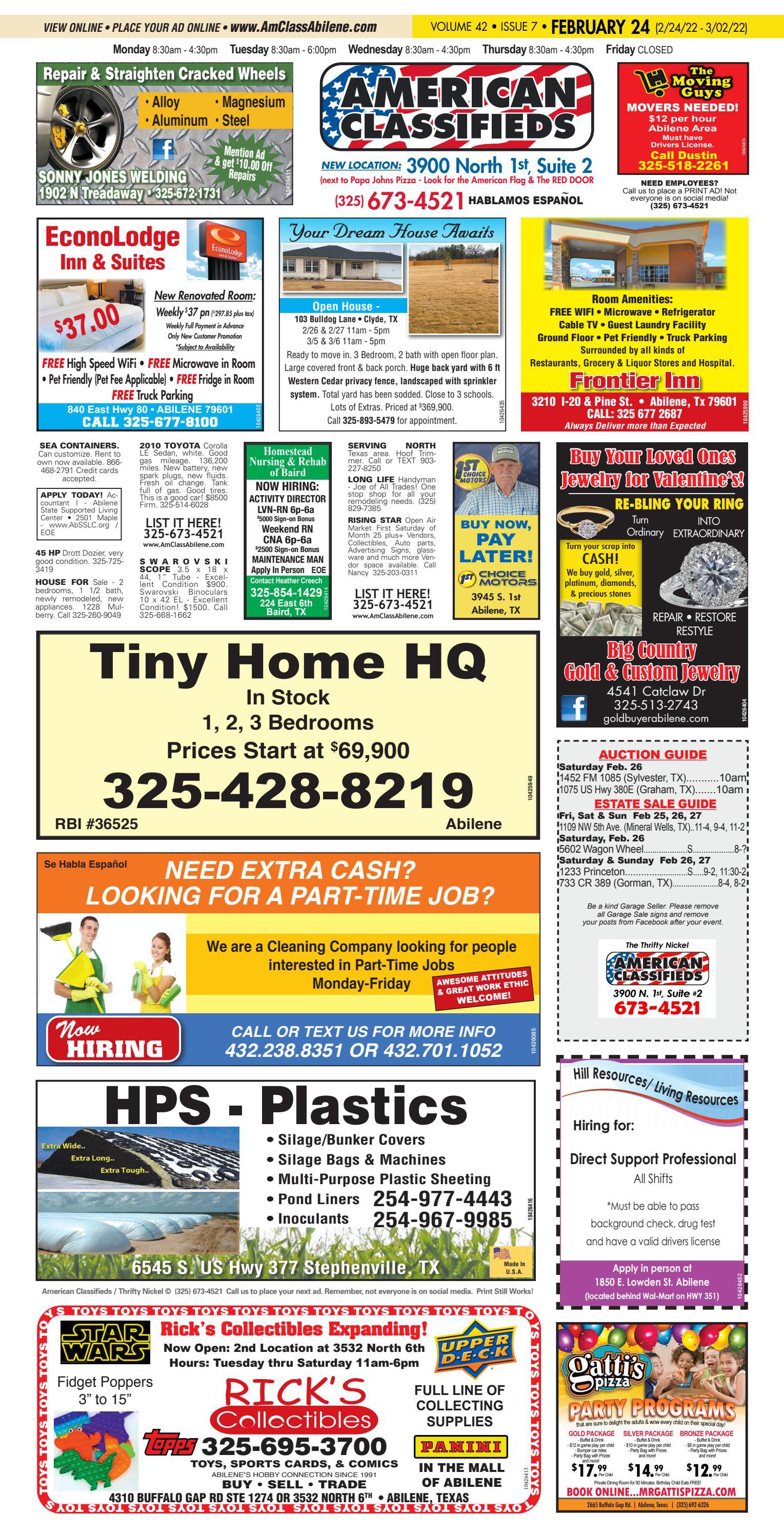 Abilene American Classifieds (022422) Thrifty Nickel by Thrifty