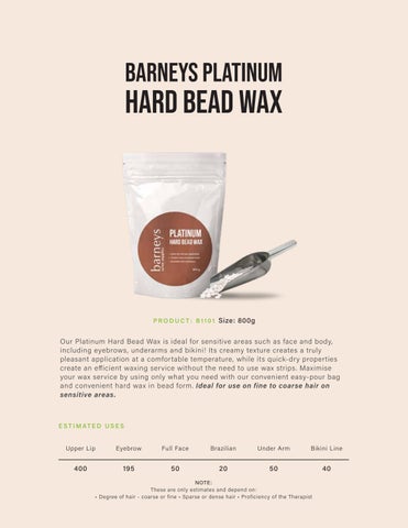 Barneys 专业 Wax 指南 第 8 页